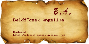 Belácsek Angelina névjegykártya